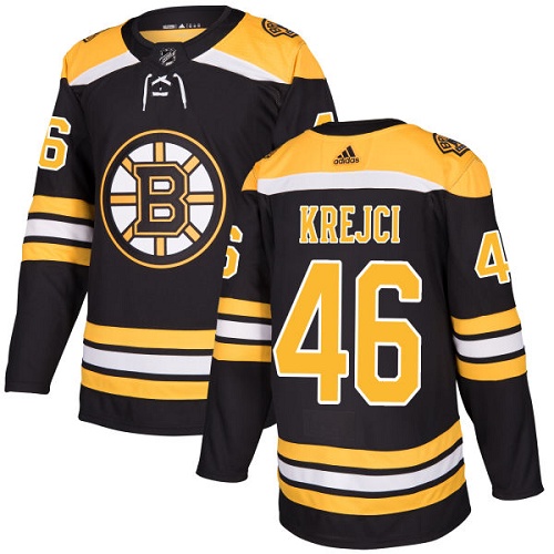 Adidas Boston Bruins 46 David Krejci Black Home Authentic Youth Stitched NHL Jersey